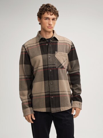 JOOP! Jeans Regular fit Button Up Shirt 'Harvi' in Beige: front