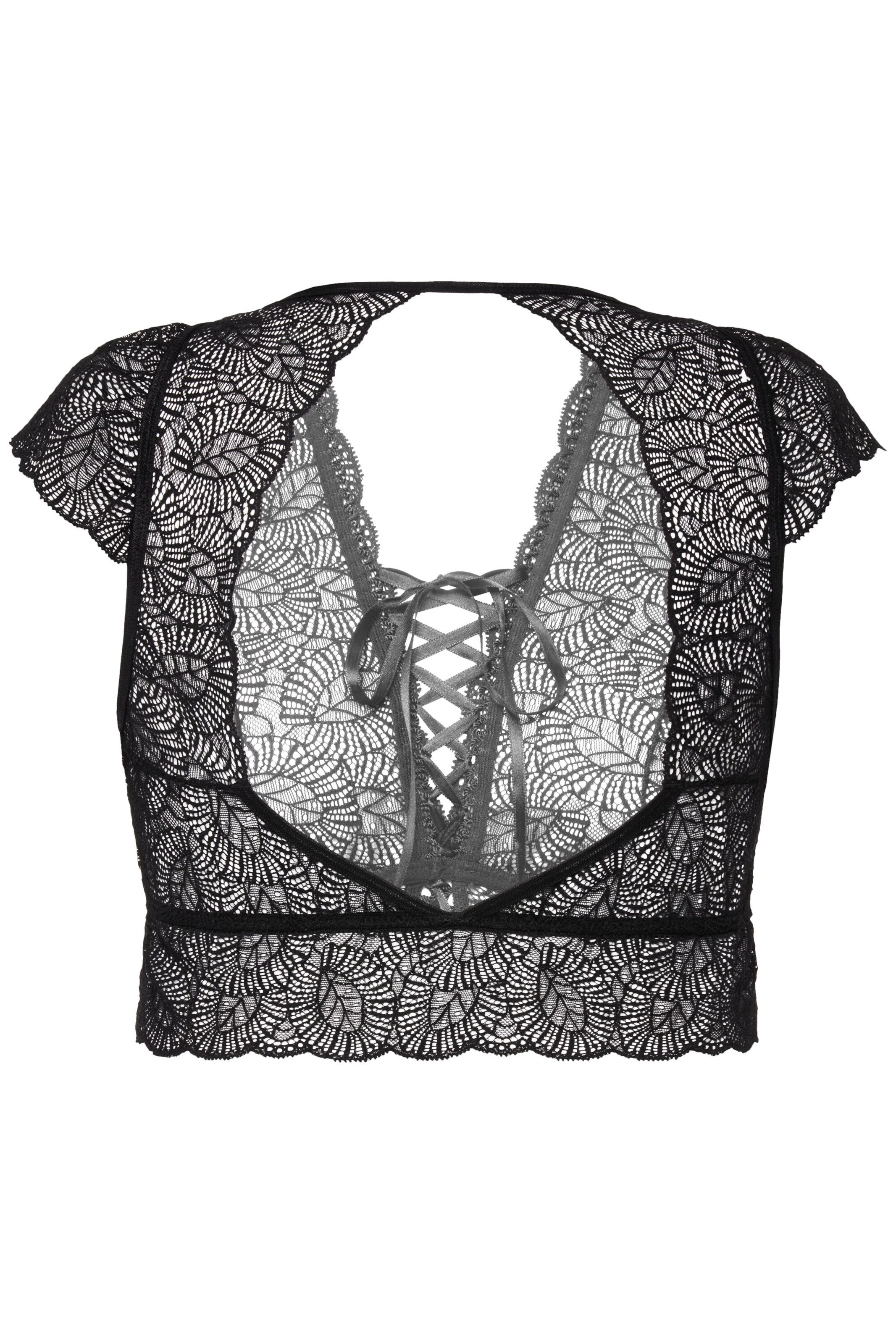 Ulla Popken Bustier BH in Zwart