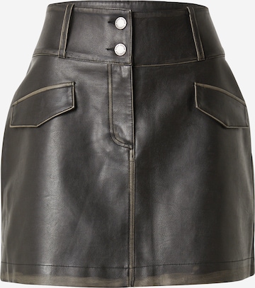Black leather mini skirt youth online