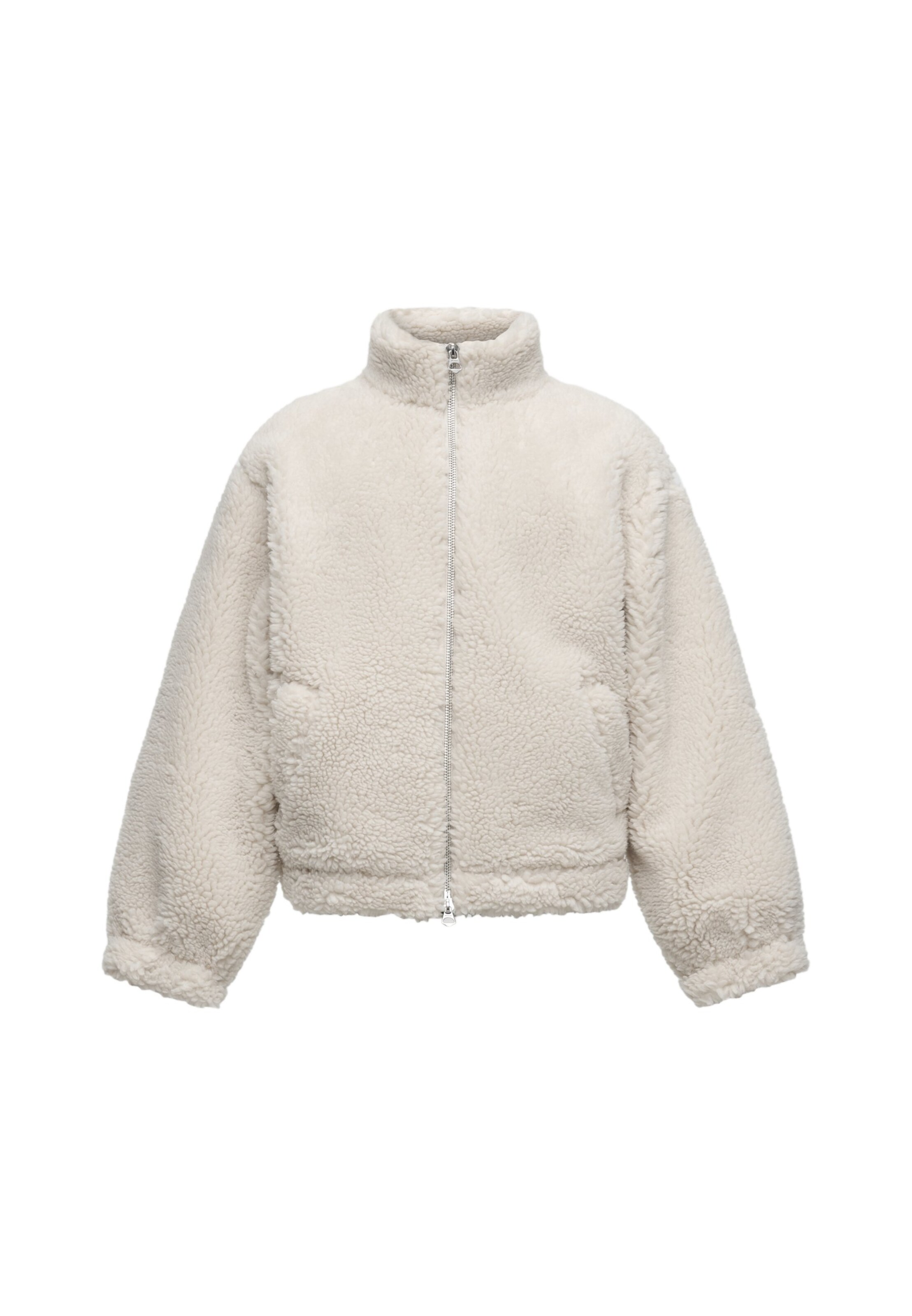 WEEKDAY Between-season jacket 'Pile' in White: front