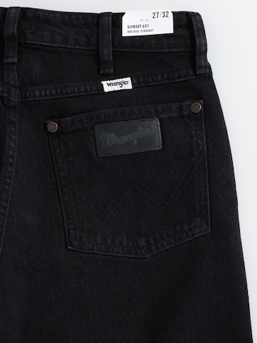 WRANGLER - Regular Calças de ganga 'STRAIGHT SUNSET' em preto