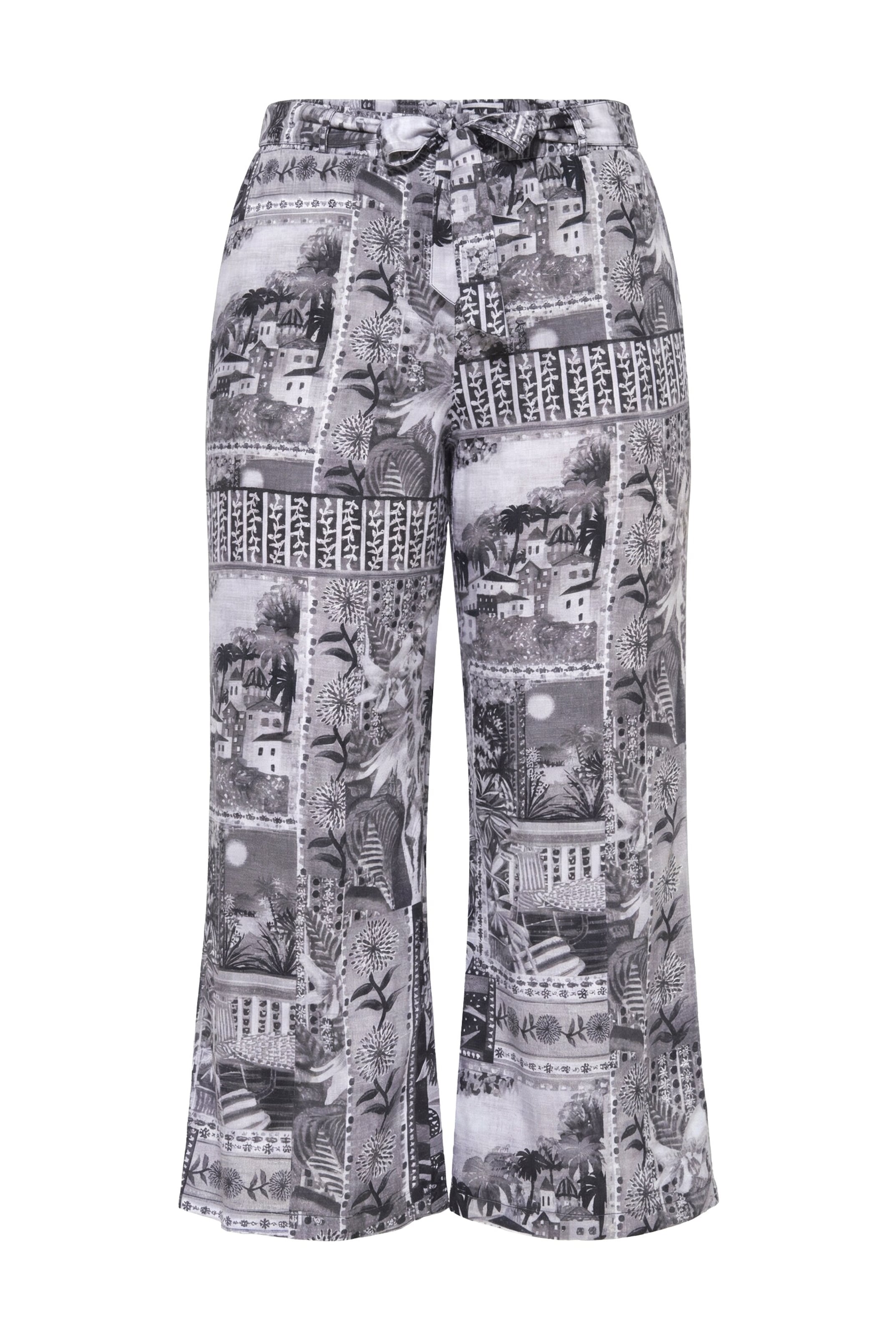 MIAMODA Wide leg Trousers in Grey: front