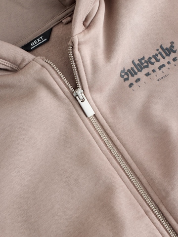 Next Sweat jacket in Brown