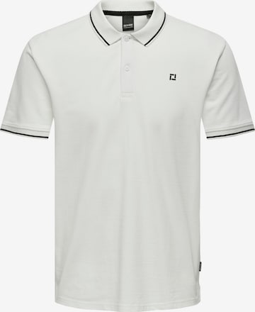 Only & Sons Poloshirt 'Fletcher' in Weiß: predná strana