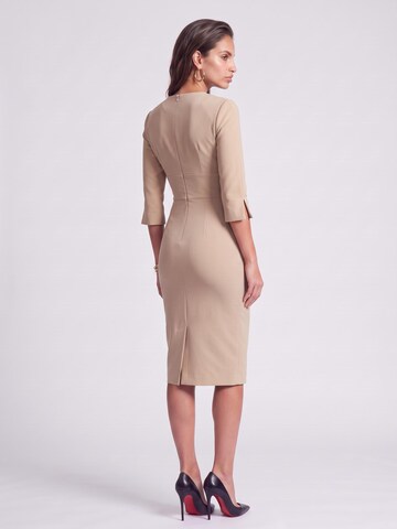 AUDRAY Sheath dress 'the-audray' in Beige