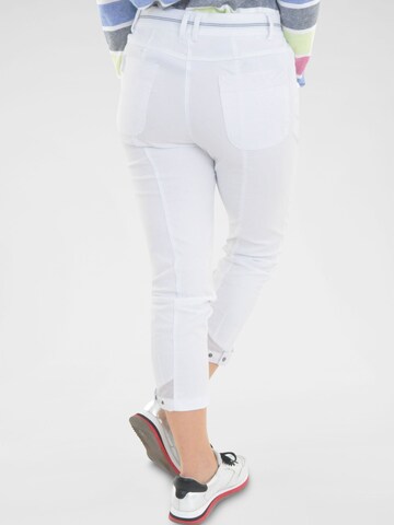 Coupe slim Pantalon Navigazione en blanc