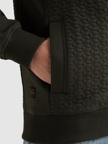 Felpa 'PME LEGEND - Sweat jacket with textures and flight pocket' di PME Legend in verde