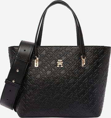 TOMMY HILFIGER - Bolso de mano en negro: frente