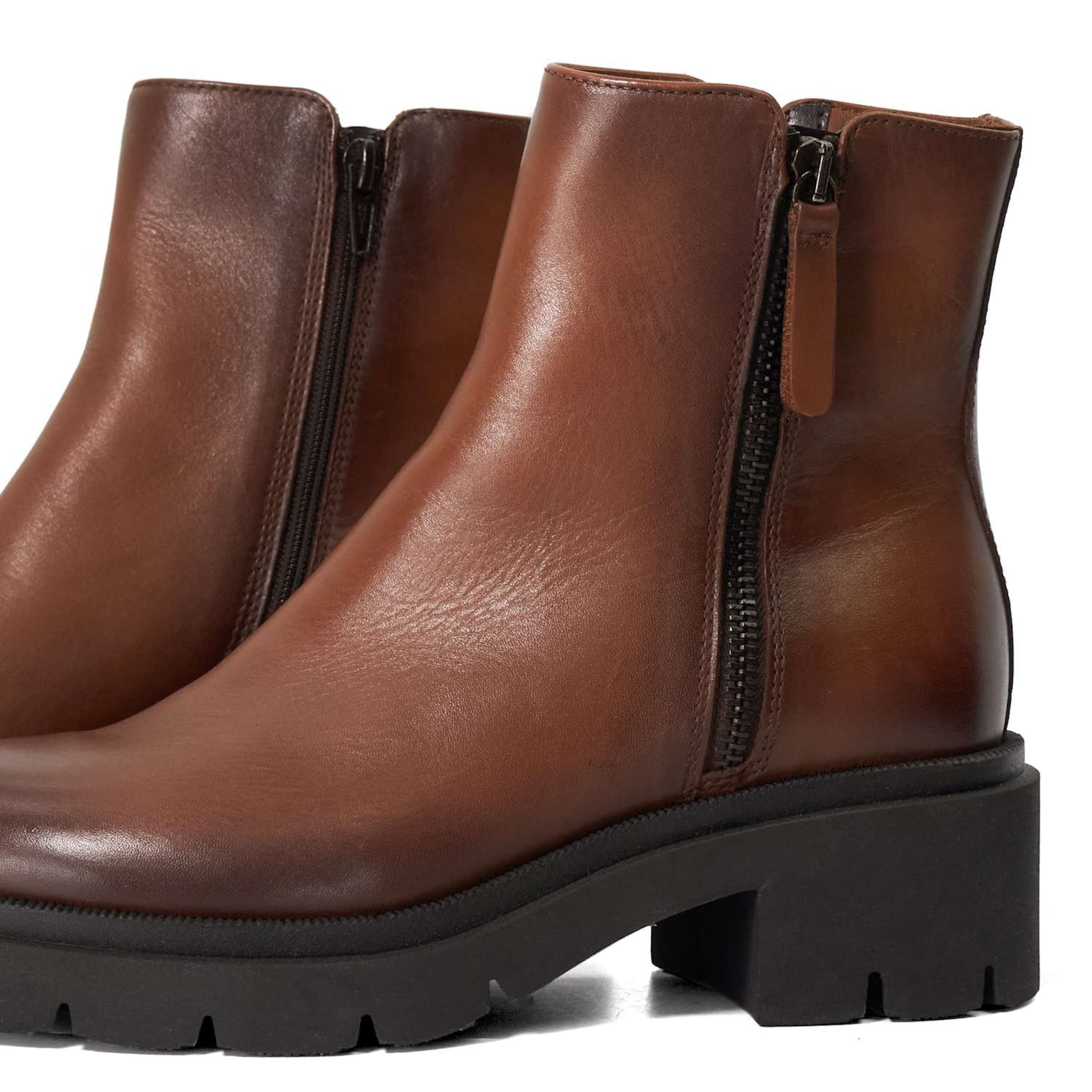 Dune LONDON Stiefelette 'Paving' in Braun