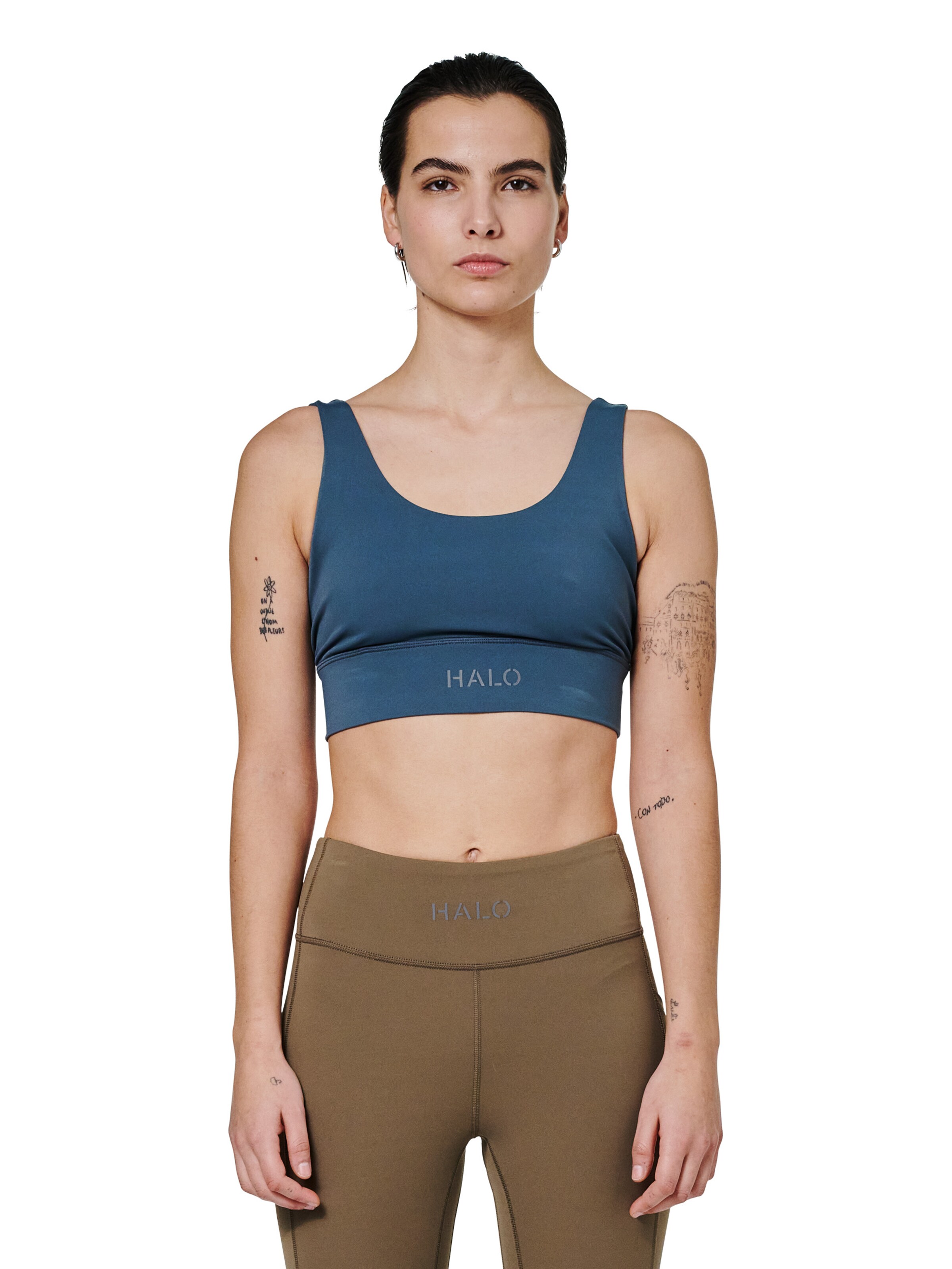 HALO Bustier Sporttop in Blau: Vorderseite