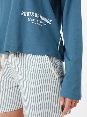 Marc O'Polo Pajama Shirt in Blue