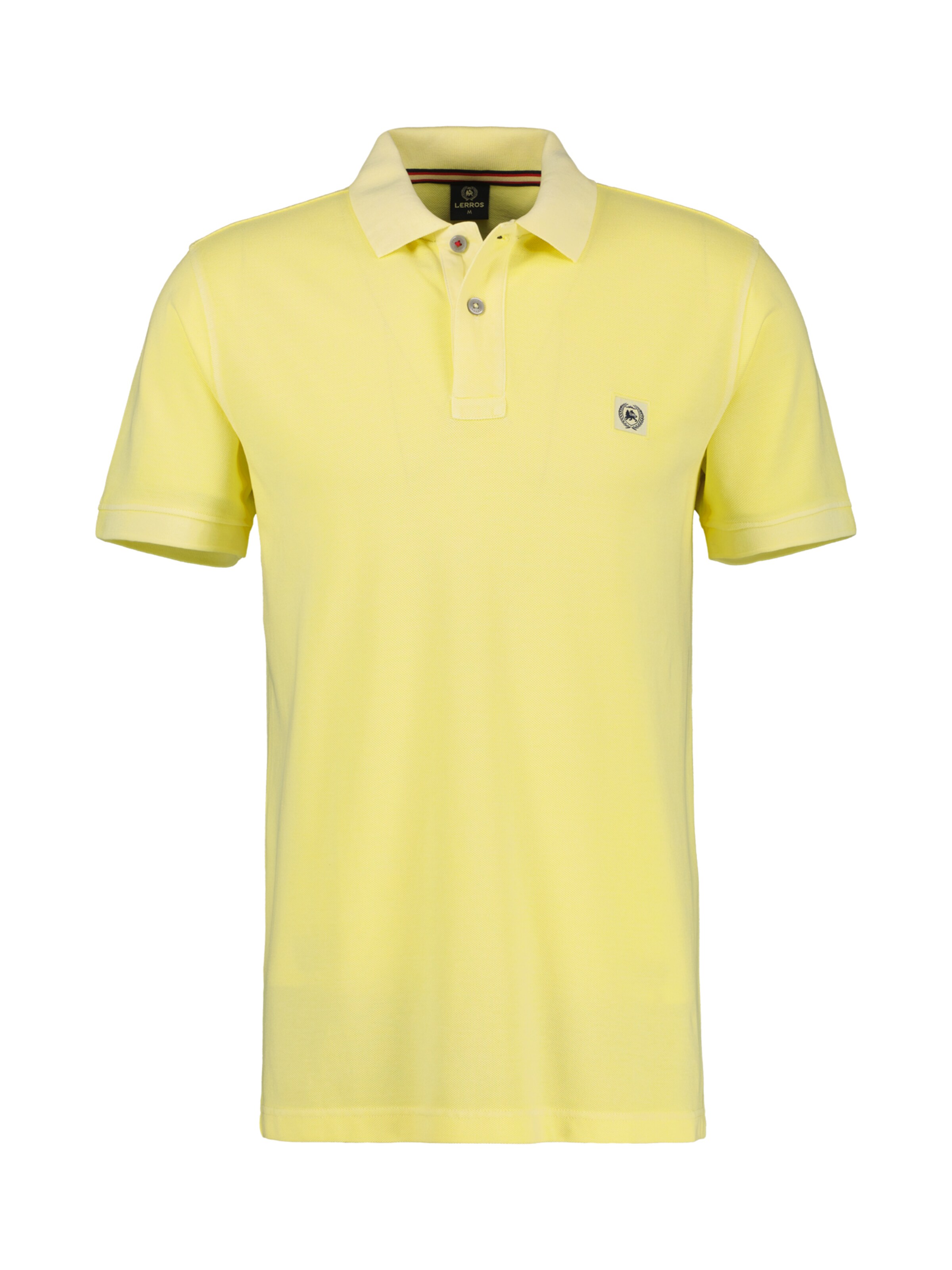 LERROS Herren Poloshirt in gewaschener Optik in Gelb: Vorderseite