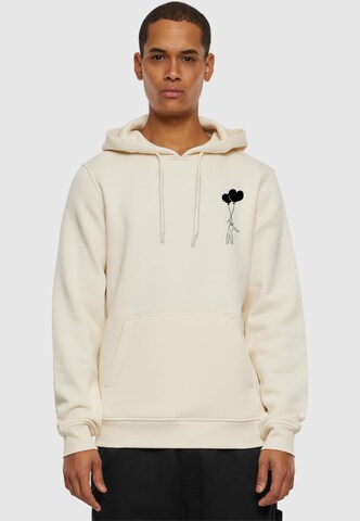 Merchcode Sweatshirt 'Love In The Air' in Weiß: Vorderseite