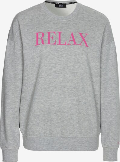 H.I.S Sweatshirt in graumeliert / pink, Produktansicht