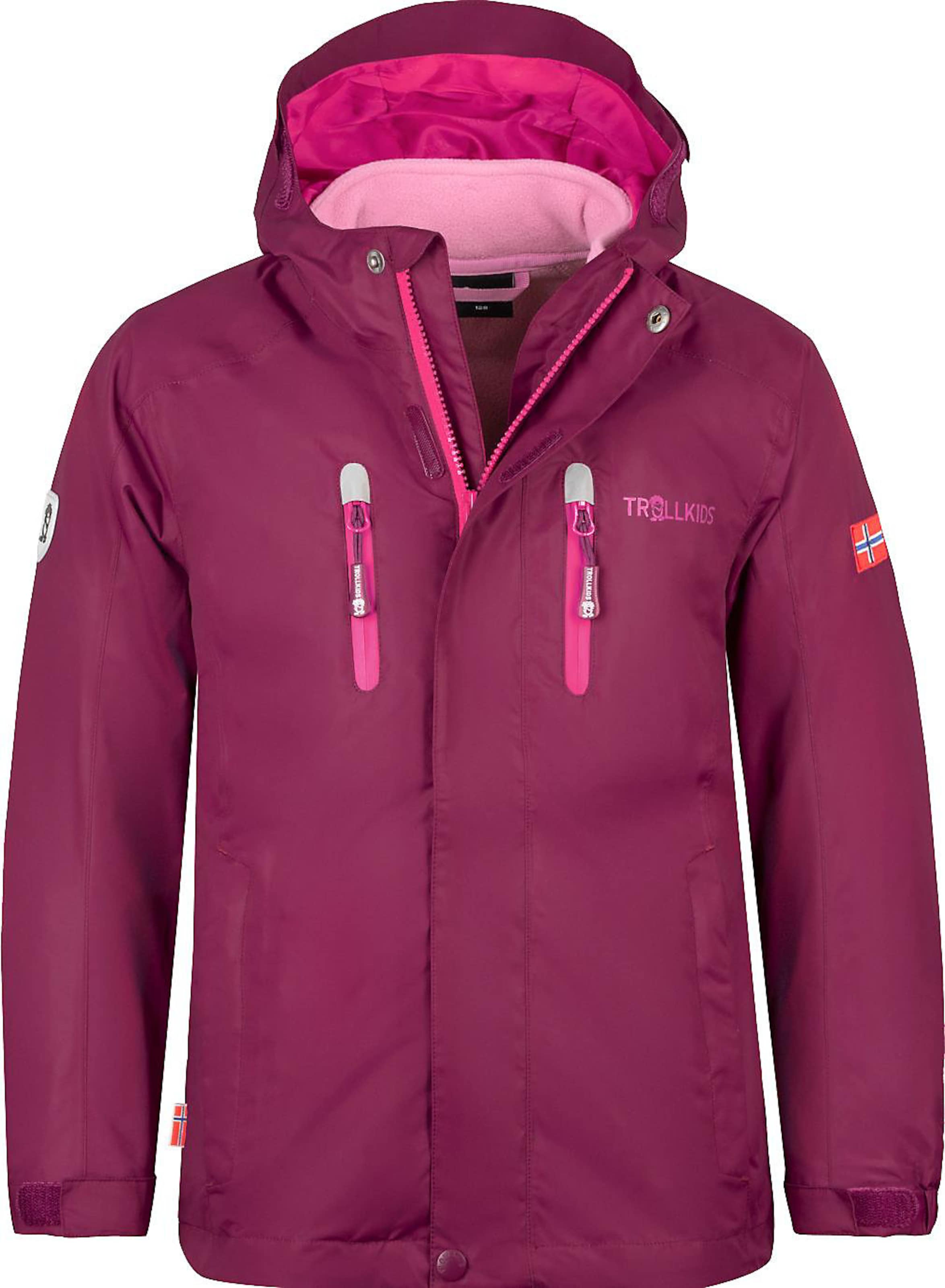 TROLLKIDS Outdoor jacket in Pink: front