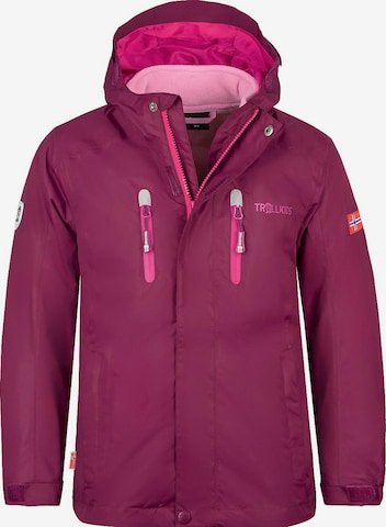 TROLLKIDS Outdoor jacket in Pink: front