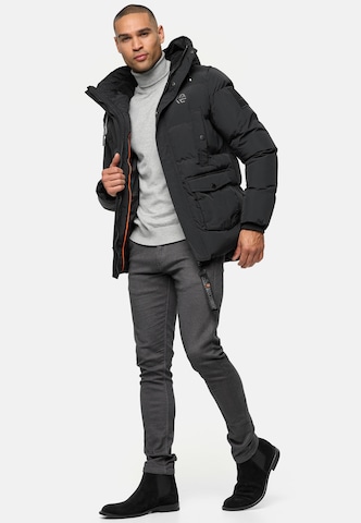 INDICODE JEANS Winter Jacket ' Rene ' in Black