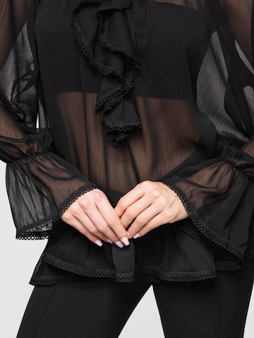 Ombre Blouse in Zwart
