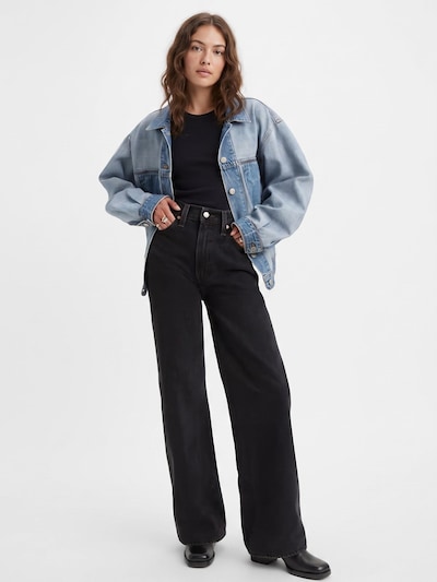 LEVI'S ® Jeans 'Ribcage Wide Leg H223 Blacks' i 24/32 i sort, Produktvisning