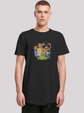 F4NT4STIC Shirt 'Disney Muppets Group Circle' in Black: front