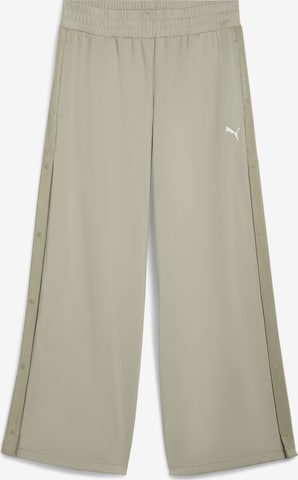 PUMA Wide Leg Sporthose 'Wardrobe Essentials' in Grün: Vorderseite
