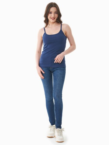 Organication Top in Blau