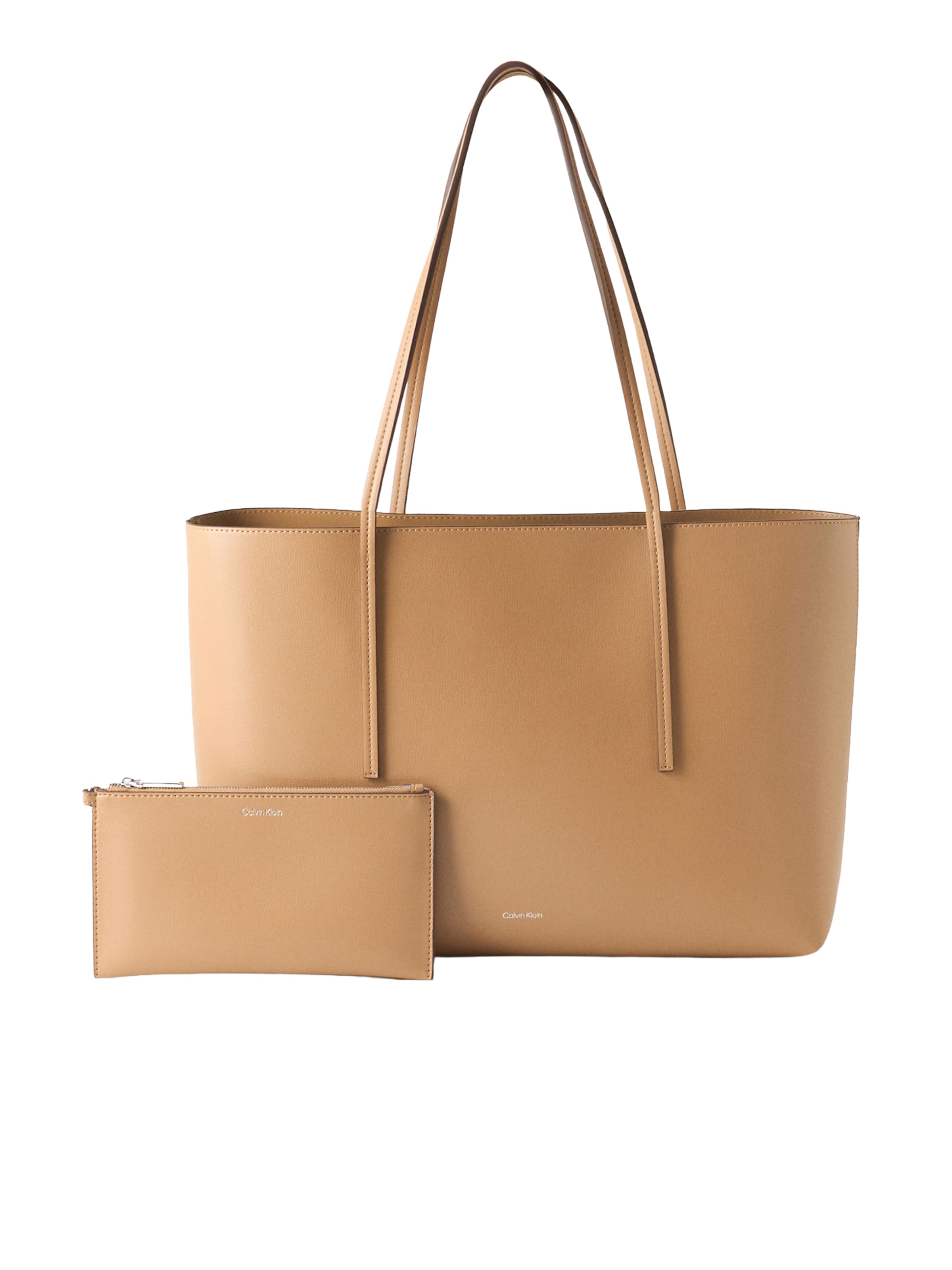 Plase de cumpărături de la Calvin Klein pe maro: față