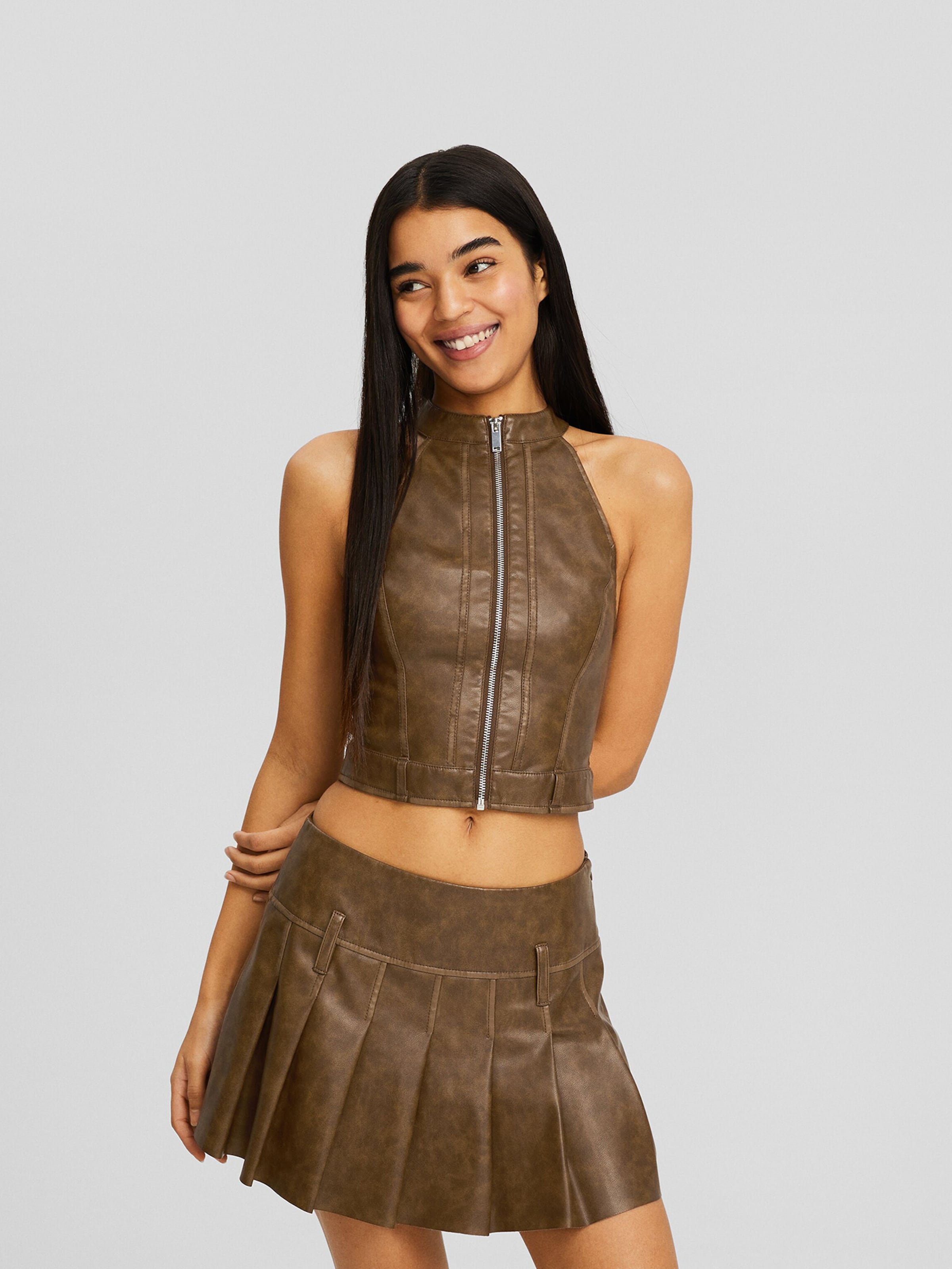 Jupe Bershka en Marron ABOUT YOU