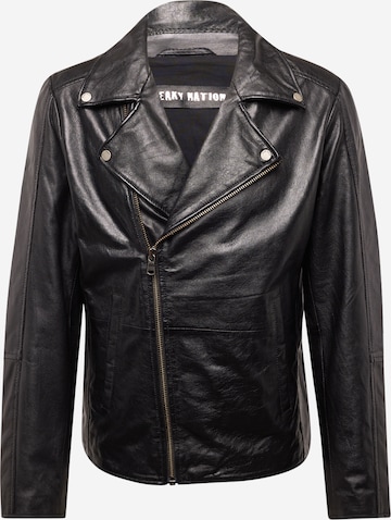 juoda FREAKY NATION Demisezoninė striukė 'Race': priekis