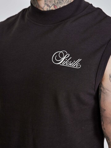 SikSilk Shirt 'Sleeveless' in Zwart