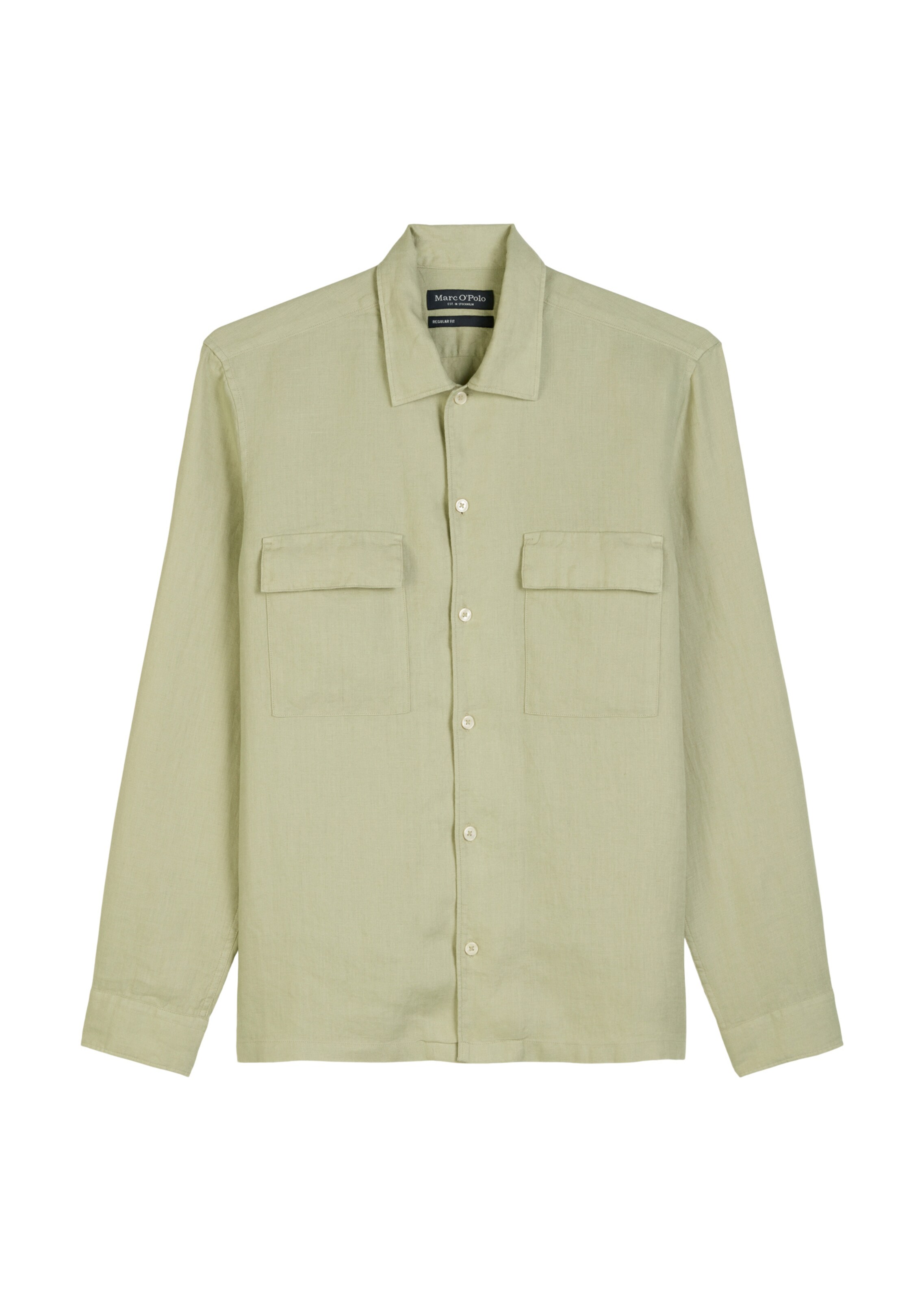 Marc O'Polo Regular fit Button Up Shirt in Green: front