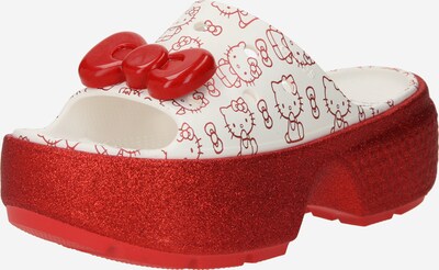 Saboţi 'Hello Kitty' Crocs pe roșu / alb, Vizualizare produs