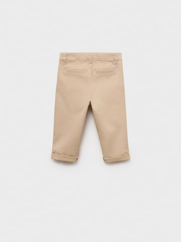 MANGO KIDS Slimfit Spodnie w kolorze beżowy