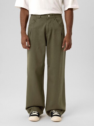 Dandalo - Pierna ancha Pantalón plisado 'Rafael' en verde: frente