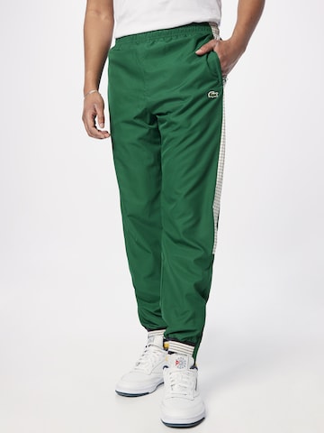 Tapered Pantaloni di LACOSTE in verde: frontale