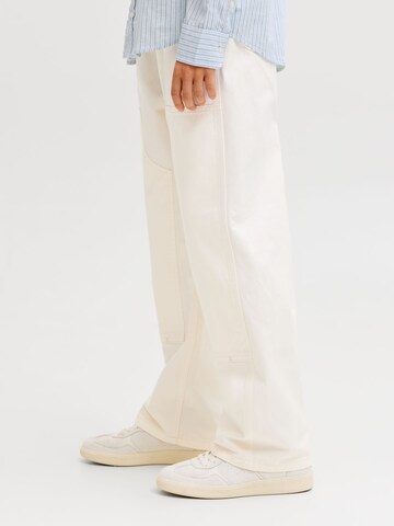 Jack & Jones Junior Baggy Broek 'JPSTAlex' in Wit