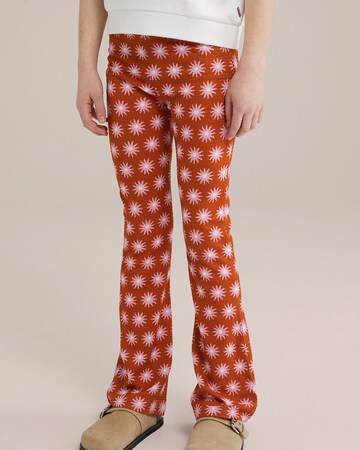 WE Fashion - Acampanado Pantalón en rojo: frente