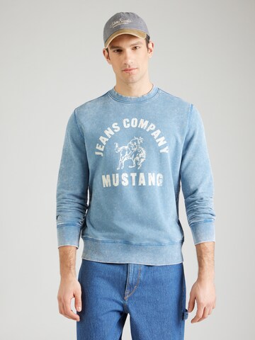 MUSTANG Sweatshirt 'Clio' i blå: forside