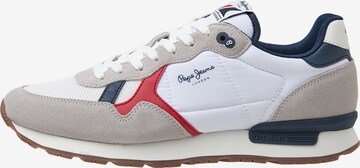 Pepe Jeans Sneakers 'Brit Heritage' in White: front