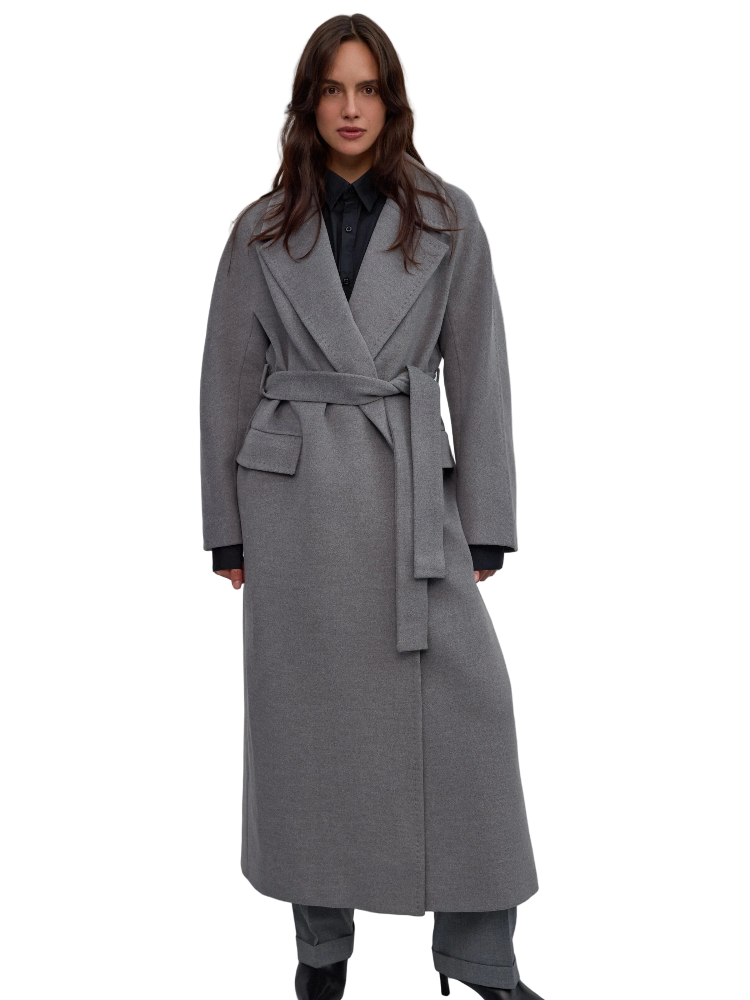 Estro Vinterkappa '465' i grå: framsida