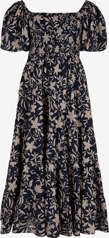 Apricot Sarasa Floral Tiered Midi Dress ' ' in Blau: Vorderseite