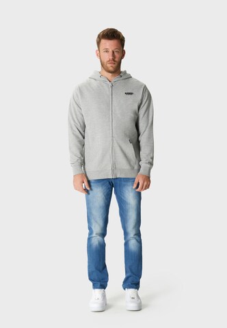 Oldskull Zip-Up Hoodie 'Xtreme Vivid Skull' in Grey