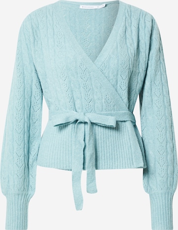 Warehouse Knit Cardigan in Blue: front