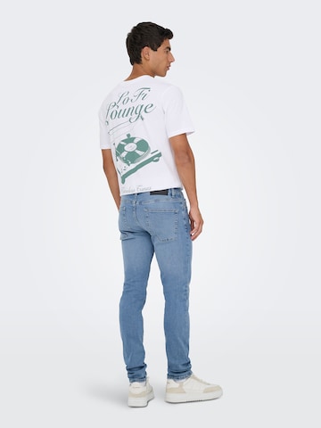 Coupe slim Jean 'ONSLOOM' Only & Sons en bleu