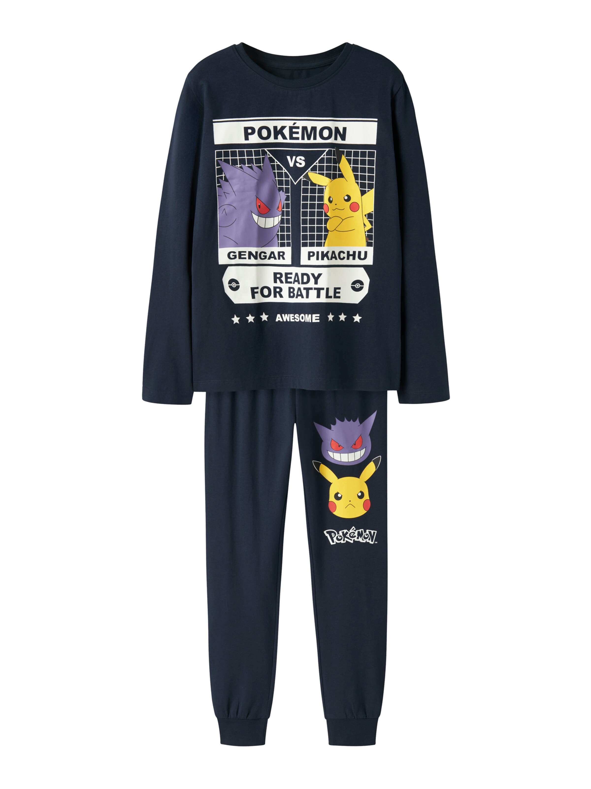 NAME IT Schlafanzug 'NKMSUX POKEMON' in 86-92 in navy / gelb / lavendel / weiß, Produktansicht