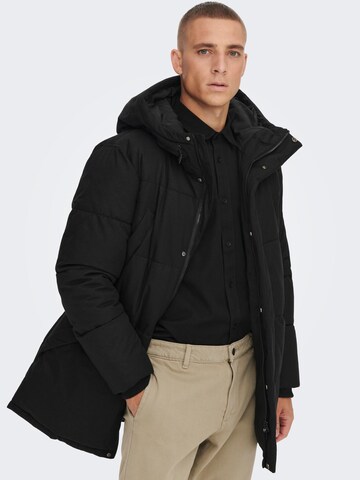 Only & Sons Winter Jacket 'MATHEO' in Black