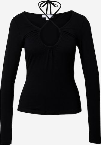 Tricou de la Warehouse pe negru: față