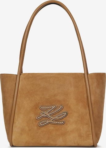 Karl LagerfeldShopper torba 'K/Autograph' - smeđa boja: prednji dio