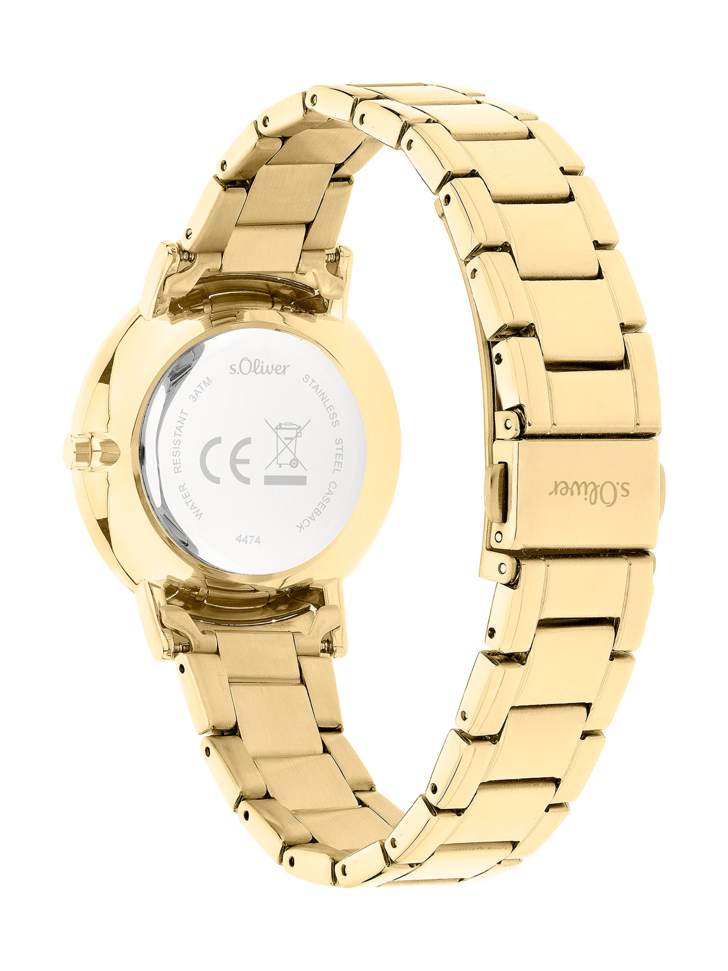 Montre à affichage analogique s.Oliver en or