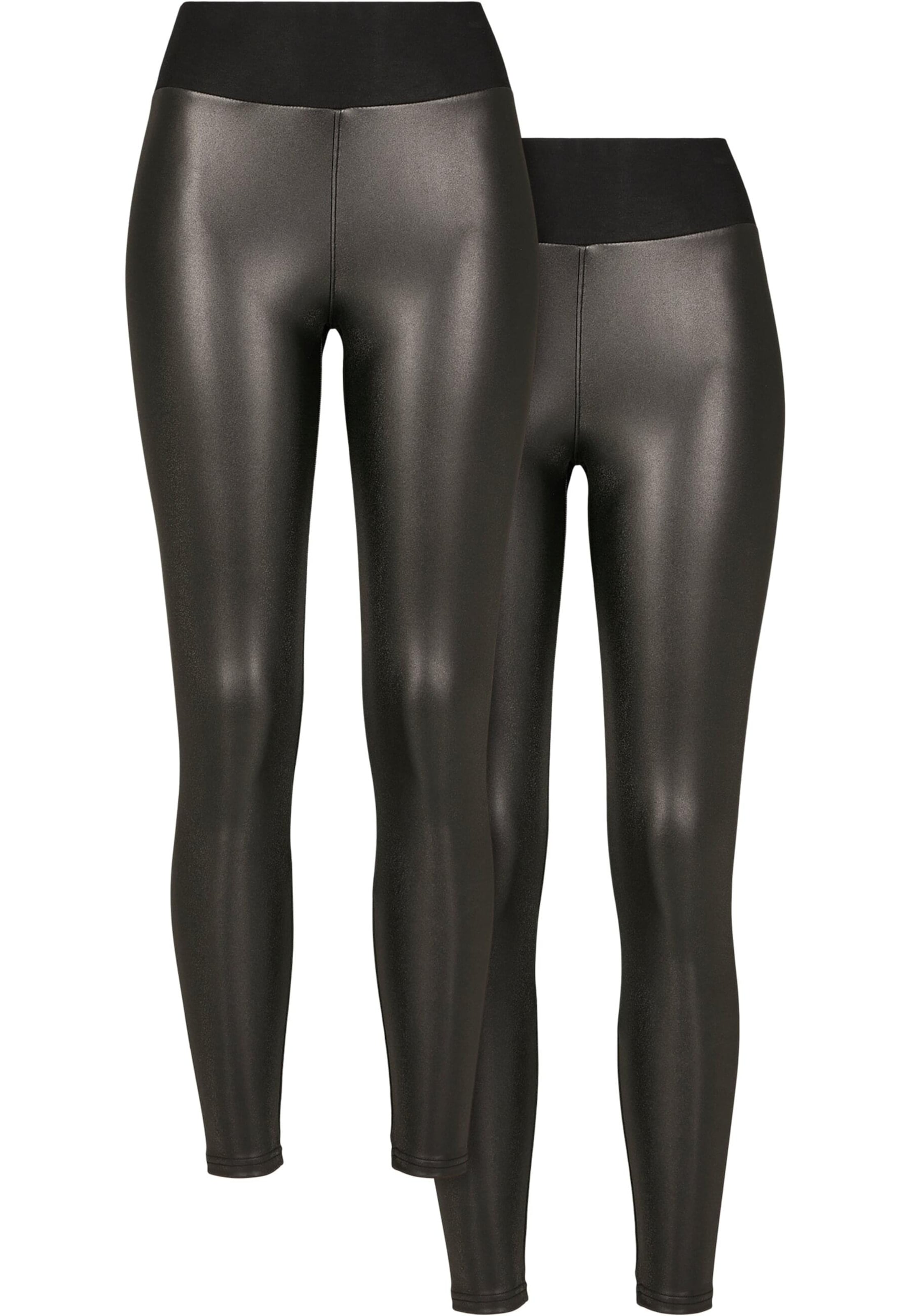 Urban Classics Regular Leggings in Black: front